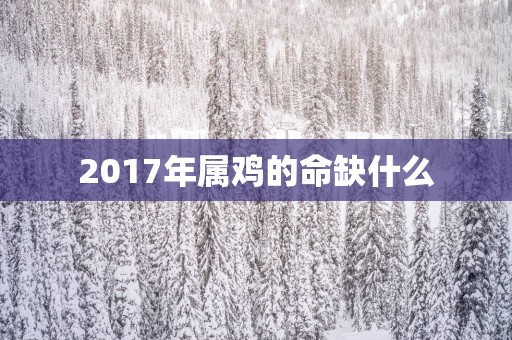 2017年属鸡的命缺什么