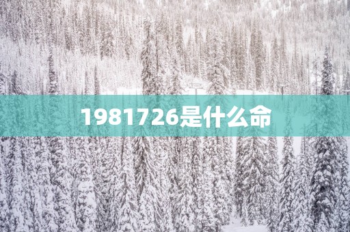 1981726是什么命