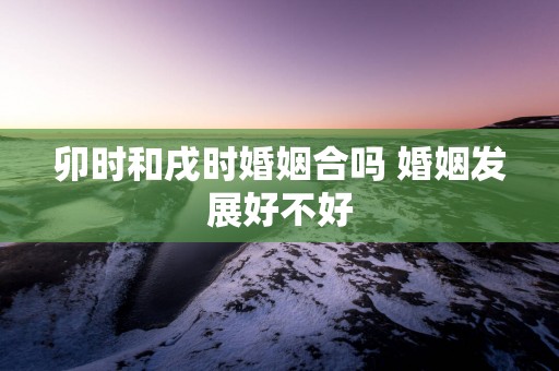 卯时和戌时婚姻合吗 婚姻发展好不好