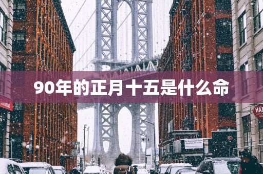 90年的正月十五是什么命
