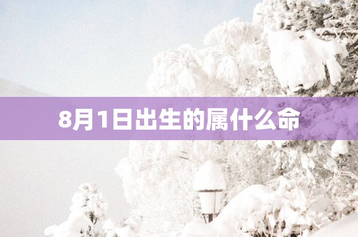 8月1日出生的属什么命
