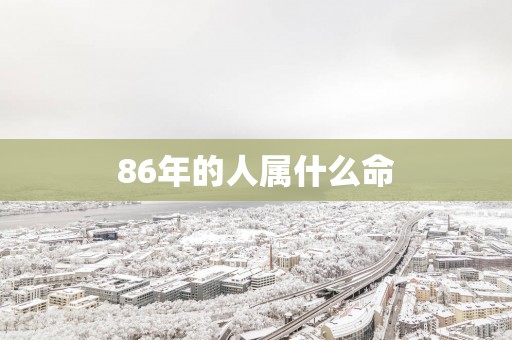 86年的人属什么命