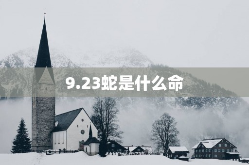9.23蛇是什么命