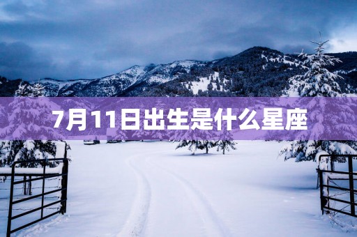 7月11日出生是什么星座