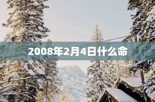 2008年2月4日什么命