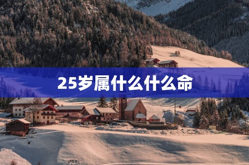 25岁属什么什么命