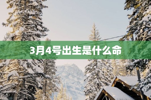 3月4号出生是什么命