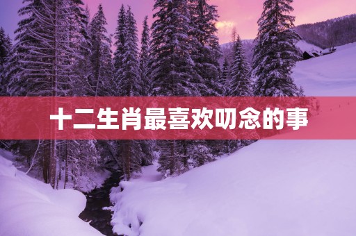 十二生肖最喜欢叨念的事