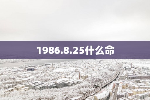 1986.8.25什么命
