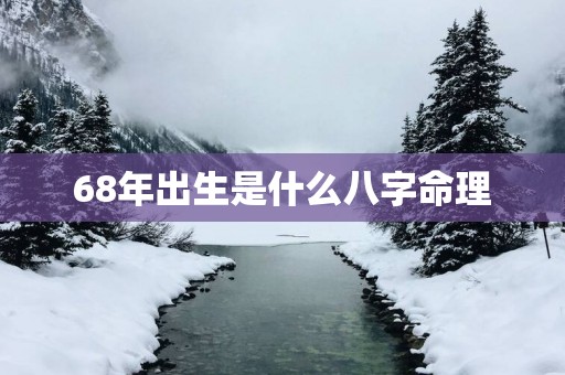 68年出生是什么八字命理