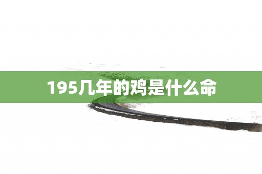 195几年的鸡是什么命