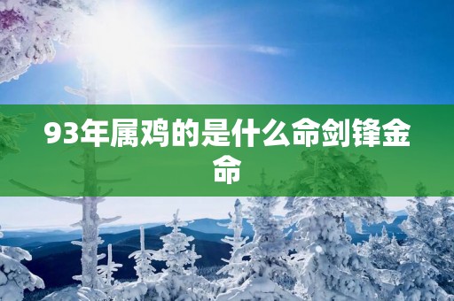 93年属鸡的是什么命剑锋金命