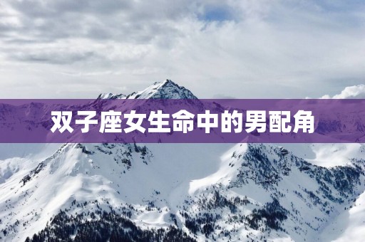 双子座女生命中的男配角