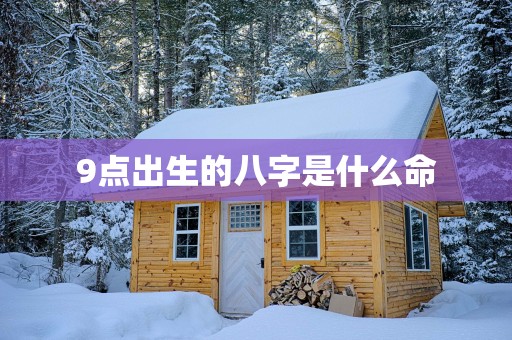 9点出生的八字是什么命