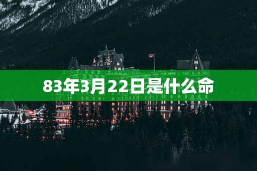 83年3月22日是什么命