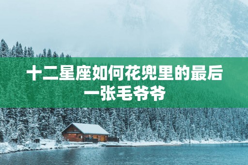 十二星座如何花兜里的最后一张毛爷爷