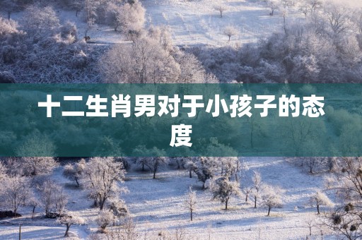 十二生肖男对于小孩子的态度