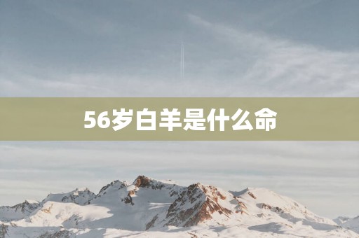 56岁白羊是什么命