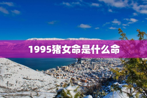 1995猪女命是什么命