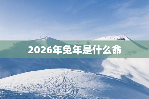 2026年蛇年是什么命