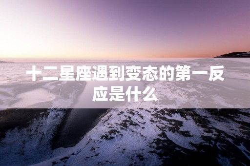 十二星座遇到变态的第一反应是什么