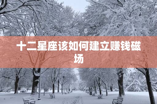 十二星座该如何建立赚钱磁场