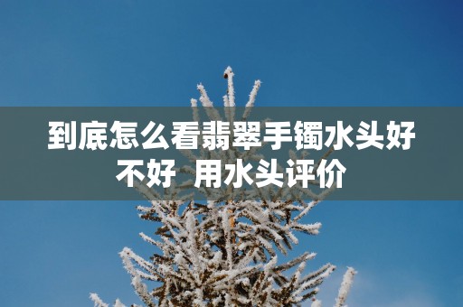 到底怎么看翡翠手镯水头好不好  用水头评价
