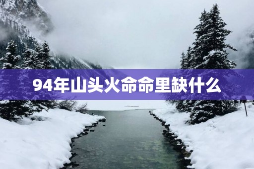 94年山头火命命里缺什么