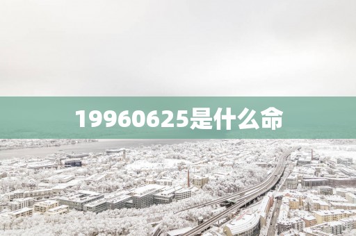 19960625是什么命