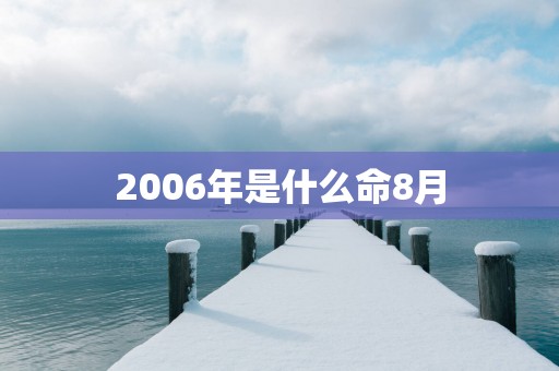 2006年是什么命8月