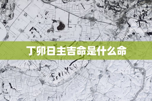 丁卯日主吉命是什么命