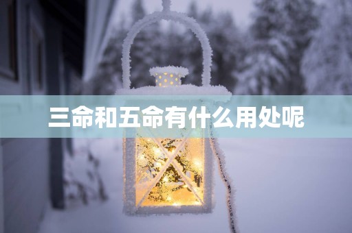 三命和五命有什么用处呢