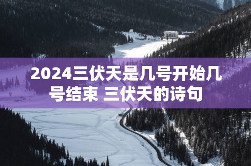 2025三伏天是几号开始几号结束 三伏天的诗句