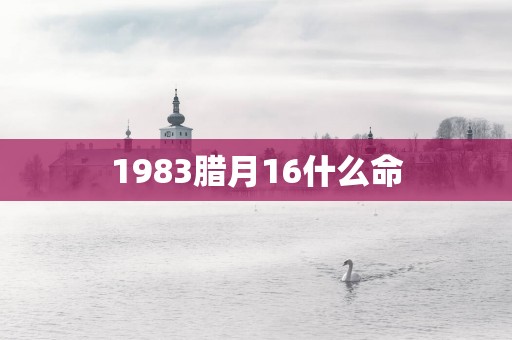 1983腊月16什么命