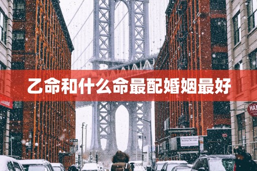 乙命和什么命最配婚姻最好