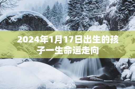 2025年1月17日出生的孩子一生命运走向