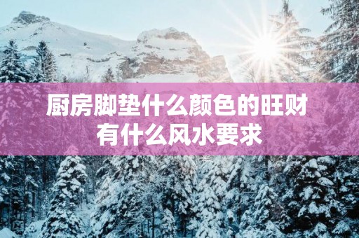 厨房脚垫什么颜色的旺财 有什么风水要求