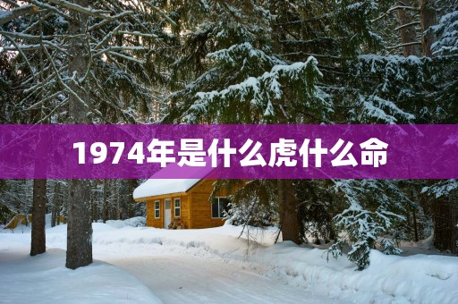 1974年是什么虎什么命