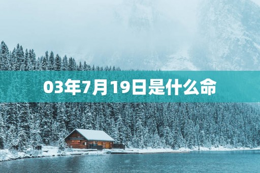 03年7月19日是什么命