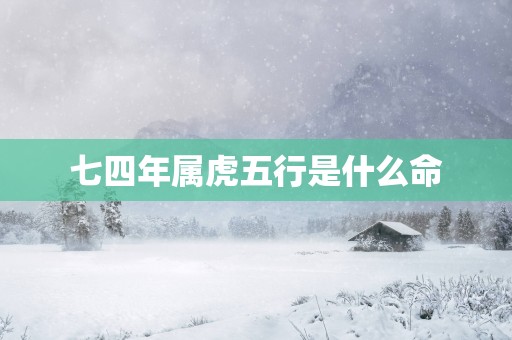 七四年属虎五行是什么命
