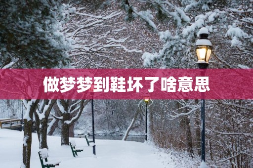 做梦梦到鞋坏了啥意思