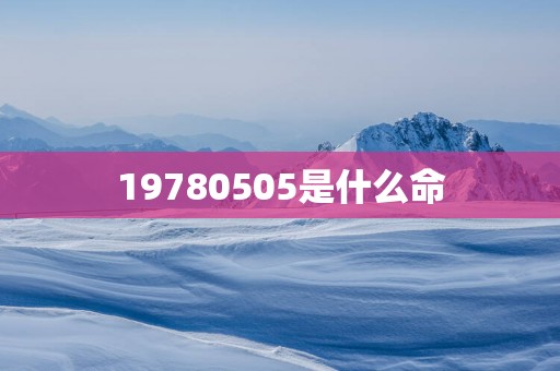 19780505是什么命