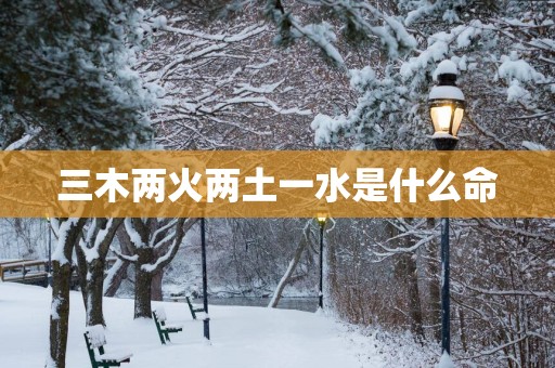 三木两火两土一水是什么命