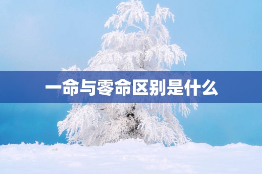 一命与零命区别是什么