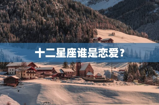 十二星座谁是恋爱？
