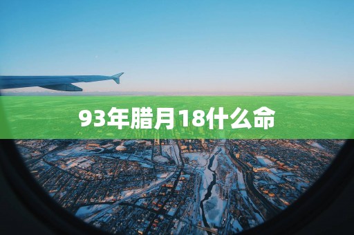 93年腊月18什么命