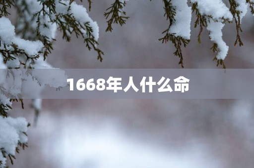1668年人什么命