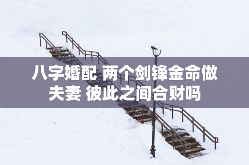 八字婚配 两个剑锋金命做夫妻 彼此之间合财吗