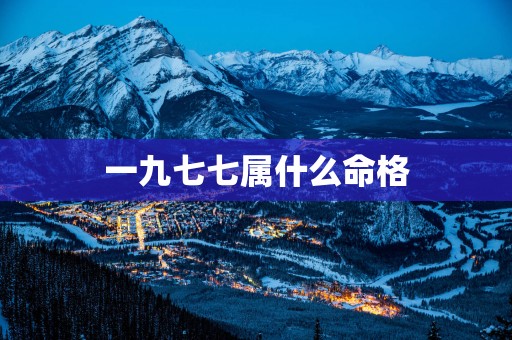 一九七七属什么命格