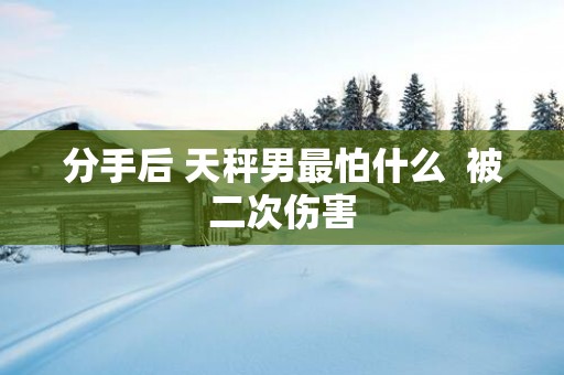 分手后 天秤男最怕什么  被二次伤害